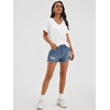 image:imageATHMILE T Shirts Short Sleeve V Neck Tees for Women Fashion Tops Trendy Casual Summer Outfits Clothes 2024White