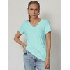 image:imageATHMILE T Shirts Short Sleeve V Neck Tees for Women Fashion Tops Trendy Soft Casual Summer Clothes Outfits 2026Aqua
