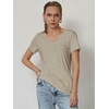 image:imageATHMILE T Shirts Short Sleeve V Neck Tees for Women Fashion Tops Trendy Soft Casual Summer Clothes Outfits 2026Coffe Grey