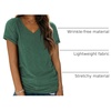 image:imageATHMILE T Shirts Short Sleeve V Neck Tees for Women Fashion Tops Trendy Soft Casual Summer Clothes Outfits 2026Dark Green