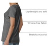 image:imageATHMILE T Shirts Short Sleeve V Neck Tees for Women Fashion Tops Trendy Soft Casual Summer Clothes Outfits 2026Gray