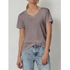 image:imageATHMILE T Shirts Short Sleeve V Neck Tees for Women Fashion Tops Trendy Soft Casual Summer Clothes Outfits 2026Gray Purple