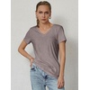 image:imageATHMILE T Shirts Short Sleeve V Neck Tees for Women Fashion Tops Trendy Soft Casual Summer Clothes Outfits 2026Gray Purple