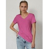 image:imageATHMILE T Shirts Short Sleeve V Neck Tees for Women Fashion Tops Trendy Soft Casual Summer Clothes Outfits 2026Hotpink