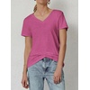 image:imageATHMILE T Shirts Short Sleeve V Neck Tees for Women Fashion Tops Trendy Soft Casual Summer Clothes Outfits 2026Hotpink