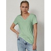 image:imageATHMILE T Shirts Short Sleeve V Neck Tees for Women Fashion Tops Trendy Soft Casual Summer Clothes Outfits 2026Light Green
