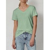 image:imageATHMILE T Shirts Short Sleeve V Neck Tees for Women Fashion Tops Trendy Soft Casual Summer Clothes Outfits 2026Light Green