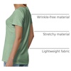image:imageATHMILE T Shirts Short Sleeve V Neck Tees for Women Fashion Tops Trendy Soft Casual Summer Clothes Outfits 2026Light Green