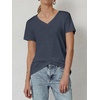 image:imageATHMILE T Shirts Short Sleeve V Neck Tees for Women Fashion Tops Trendy Soft Casual Summer Clothes Outfits 2026Navy
