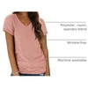 image:imageATHMILE T Shirts Short Sleeve V Neck Tees for Women Fashion Tops Trendy Soft Casual Summer Clothes Outfits 2026Pink