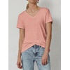 image:imageATHMILE T Shirts Short Sleeve V Neck Tees for Women Fashion Tops Trendy Soft Casual Summer Clothes Outfits 2026Pink