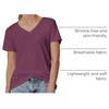 image:imageATHMILE T Shirts Short Sleeve V Neck Tees for Women Fashion Tops Trendy Soft Casual Summer Clothes Outfits 2026Purple Red