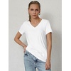 image:imageATHMILE T Shirts Short Sleeve V Neck Tees for Women Fashion Tops Trendy Soft Casual Summer Clothes Outfits 2026White