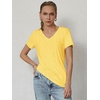 image:imageATHMILE T Shirts Short Sleeve V Neck Tees for Women Fashion Tops Trendy Soft Casual Summer Clothes Outfits 2026Yellow