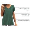 image:imageATHMILE T Womens Short Sleeve TShirts V Neck Summer Tops Basic Tees  Lightweight Breathable Casual Sorf Spring Summer Workout Outfits ClothesGreen