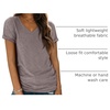 image:imageATHMILE T Womens Short Sleeve TShirts V Neck Summer Tops Basic Tees  Lightweight Breathable Casual Sorf Spring Summer Workout Outfits ClothesGreypurple