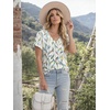 image:imageATHMILE T Womens Short Sleeve TShirts V Neck Summer Tops Basic Tees  Lightweight Breathable Casual Sorf Spring Summer Workout Outfits ClothesMultileaf