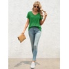 image:imageATHMILE T Womens Short Sleeve TShirts V Neck Summer Tops Basic Tees  Lightweight Breathable Casual Sorf Spring Summer Workout Outfits ClothesSan Pa Green