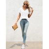 image:imageATHMILE T Womens Short Sleeve TShirts V Neck Summer Tops Basic Tees  Lightweight Breathable Casual Sorf Spring Summer Workout Outfits ClothesWhite