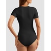 image:imageATHMILE Tank Top Body Suits Women Sexy Crew Neck Racerback Halter Ribbed Sleeveless Bodysuit for Women0black