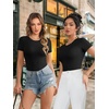 image:imageATHMILE Tank Top Body Suits Women Sexy Crew Neck Racerback Halter Ribbed Sleeveless Bodysuit for Women0black