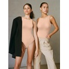 image:imageATHMILE Tank Top Body Suits Women Sexy Crew Neck Racerback Halter Ribbed Sleeveless Bodysuit for WomenMocha