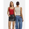 image:imageATHMILE Tank Top for Women Crop Square Neck Lace Trim Spring Summer Sleeveless Double Lined Basic Going Out Y2k Outfits 2026Red