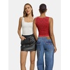 image:imageATHMILE Tank Top for Women Crop Square Neck Lace Trim Spring Summer Sleeveless Double Lined Basic Going Out Y2k Outfits 2026White