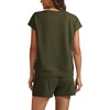 image:imageATHMILE Two Piece Womens Summer Lounge Short Sets Cap Sleeve  Drawstring ShortsBeach Sweatsuit with PocketAthleisure Matching SetsAthletic OutfitsArmy Green