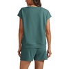 image:imageATHMILE Two Piece Womens Summer Lounge Short Sets Cap Sleeve  Drawstring ShortsBeach Sweatsuit with PocketAthleisure Matching SetsAthletic OutfitsBlue Green