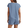 image:imageATHMILE Two Piece Womens Summer Lounge Short Sets Cap Sleeve  Drawstring ShortsBeach Sweatsuit with PocketAthleisure Matching SetsAthletic OutfitsBlue