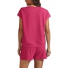 image:imageATHMILE Two Piece Womens Summer Lounge Short Sets Cap Sleeve  Drawstring ShortsBeach Sweatsuit with PocketAthleisure Matching SetsAthletic OutfitsHot Pink