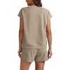 image:imageATHMILE Two Piece Womens Summer Lounge Short Sets Cap Sleeve  Drawstring ShortsBeach Sweatsuit with PocketAthleisure Matching SetsAthletic OutfitsKhaki