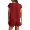 image:imageATHMILE Two Piece Womens Summer Lounge Short Sets Cap Sleeve  Drawstring ShortsBeach Sweatsuit with PocketAthleisure Matching SetsAthletic OutfitsRed