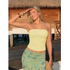 image:imageATHMILE Women Sexy Tube Top Summer Y2K Going Out Double Lined Basic Tank TopYellow