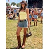 image:imageATHMILE Women Sexy Tube Top Summer Y2K Going Out Double Lined Basic Tank TopYellow