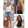image:imageATHMILE Women Summer V Neck Tank Top Sleeveless Spring Tee Beach Vacation TopsBlue Green
