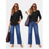 image:imageATHMILE Womens 34 Length Sleeve Womens Tops Basic Tees  Summer OutfitsEarly Fall FashionSpring TunicDressy Casual Blouses TrendyBlack