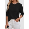 image:imageATHMILE Womens 34 Length Sleeve Womens Tops Basic Tees  Summer OutfitsEarly Fall FashionSpring TunicDressy Casual Blouses TrendyBlack
