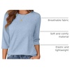 image:imageATHMILE Womens 34 Length Sleeve Womens Tops Basic Tees  Summer OutfitsEarly Fall FashionSpring TunicDressy Casual Blouses TrendyBlue