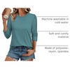 image:imageATHMILE Womens 34 Length Sleeve Womens Tops Basic Tees  Summer OutfitsEarly Fall FashionSpring TunicDressy Casual Blouses TrendyBlue Green