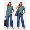 image:imageATHMILE Womens 34 Length Sleeve Womens Tops Basic Tees  Summer OutfitsEarly Fall FashionSpring TunicDressy Casual Blouses TrendyBlue Green