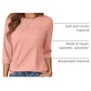 image:imageATHMILE Womens 34 Length Sleeve Womens Tops Basic Tees  Summer OutfitsEarly Fall FashionSpring TunicDressy Casual Blouses TrendyCoral