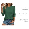 image:imageATHMILE Womens 34 Length Sleeve Womens Tops Basic Tees  Summer OutfitsEarly Fall FashionSpring TunicDressy Casual Blouses TrendyGreen