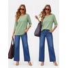 image:imageATHMILE Womens 34 Length Sleeve Womens Tops Basic Tees  Summer OutfitsEarly Fall FashionSpring TunicDressy Casual Blouses TrendyGrey Green