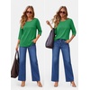 image:imageATHMILE Womens 34 Length Sleeve Womens Tops Basic Tees  Summer OutfitsEarly Fall FashionSpring TunicDressy Casual Blouses TrendyLucky Green