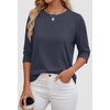 image:imageATHMILE Womens 34 Length Sleeve Womens Tops Basic Tees  Summer OutfitsEarly Fall FashionSpring TunicDressy Casual Blouses TrendyNavy