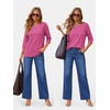 image:imageATHMILE Womens 34 Length Sleeve Womens Tops Basic Tees  Summer OutfitsEarly Fall FashionSpring TunicDressy Casual Blouses TrendyRose
