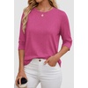 image:imageATHMILE Womens 34 Length Sleeve Womens Tops Basic Tees  Summer OutfitsEarly Fall FashionSpring TunicDressy Casual Blouses TrendyRose
