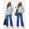 image:imageATHMILE Womens 34 Length Sleeve Womens Tops Basic Tees  Summer OutfitsEarly Fall FashionSpring TunicDressy Casual Blouses TrendySky Blue
